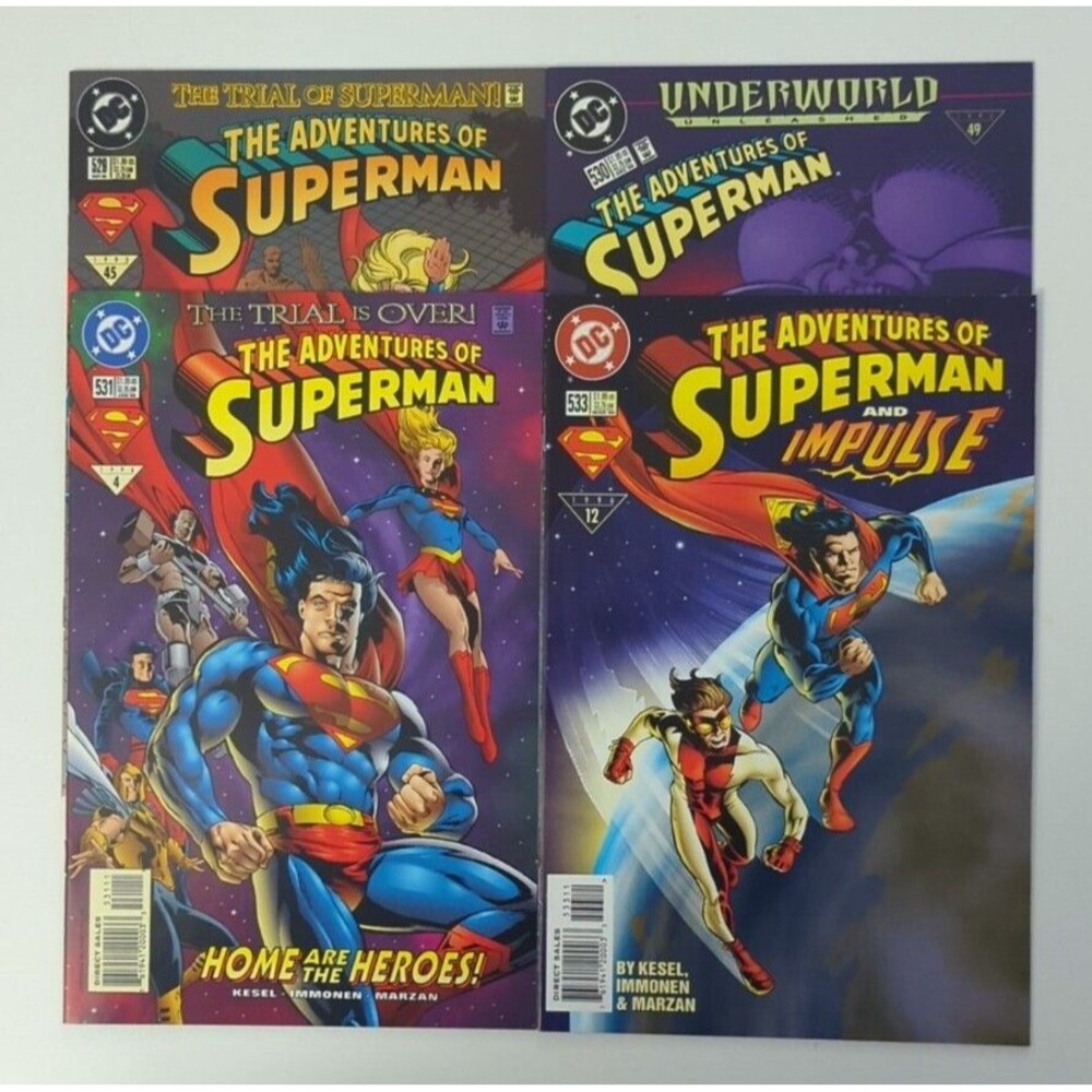Lot Of 4 1996 DC Adventures Of Superman Comics #528-531 & 533 VF/NM